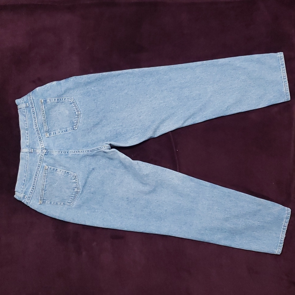 RARE!! Vintage Plus Size Chic High Waist Faded Light Wash Curvy "Mom" Jeans - Picture 2 of 11